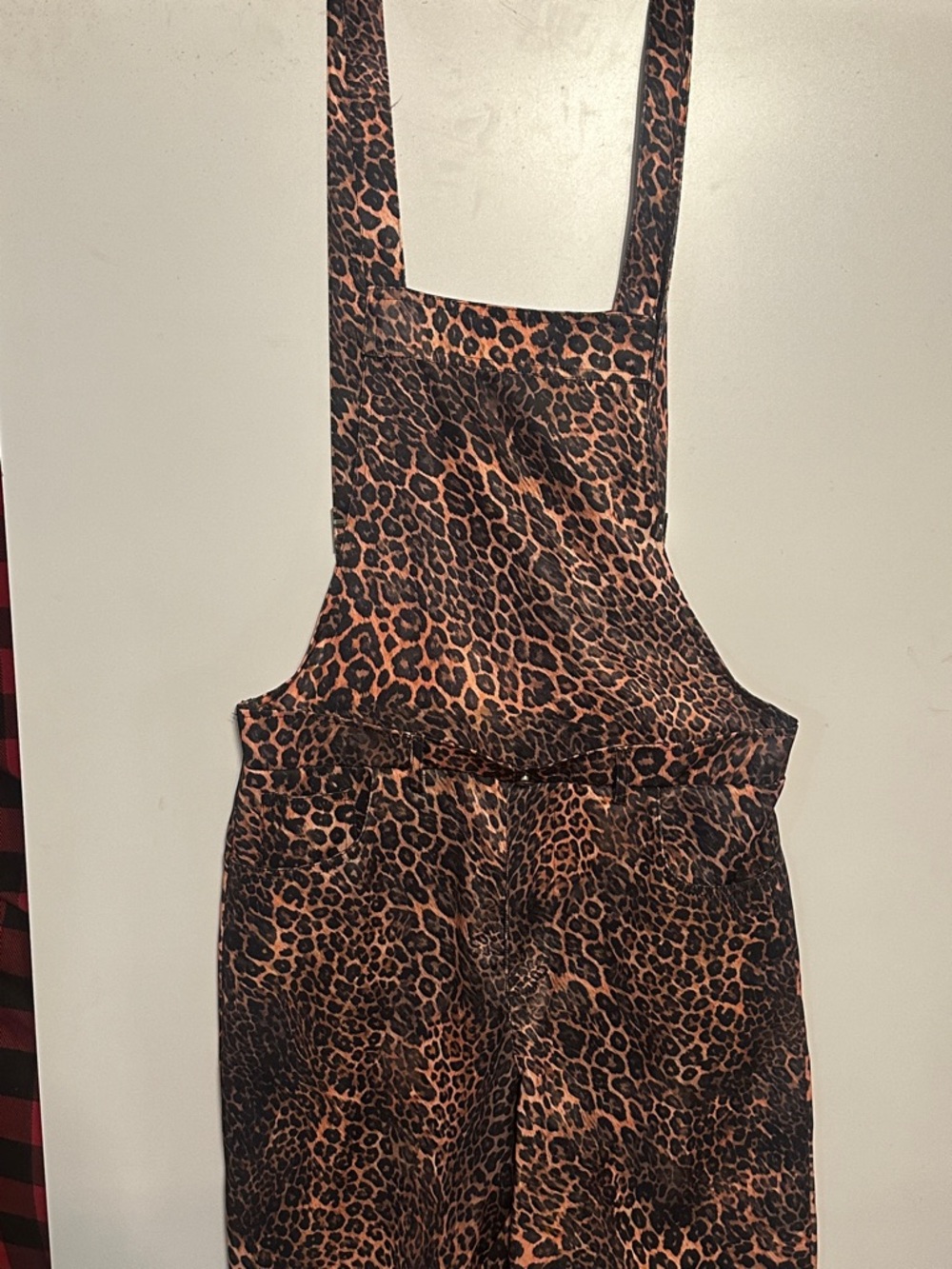 Adult Leopard Print Overalls in Brown & Black
